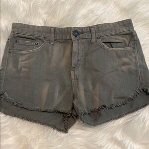 Free People Gray Jean Shorts Distressed Style